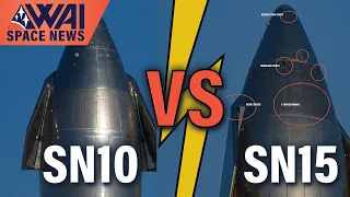 SpaceX Starship SN10 vs SN15 - ¿Qué ha mejorado?