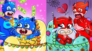 Baby Catboy Chubby really Rich? Baby Owlette Poor? The fate of children in different families