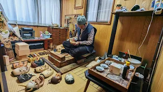 2,880時間かけて能面を製作するプロセス。50年以上能面を作り続けるベテラン能面師