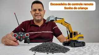 Comprei uma mini escavadeira de controle remoto ( Unboxing ) Roselei Peçanha