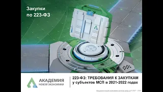 Изменения в закупках по 223-ФЗ для МСП в 2021-2022 гг