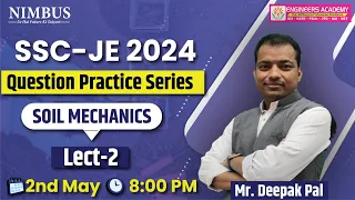 SSC JE 2024 | Soil Mechanics Lect-2|Questions Practice Series -🔴Free Online Live Classes|Civil Engg.