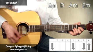 Gitár tanulás online tanárral: Omega - Gyöngyhajú Lány Gitár Lecke - Gitároktatás - Gitarozom.com