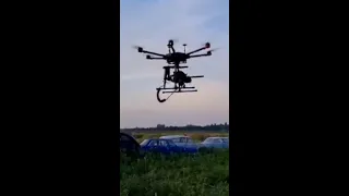 Ukrainians equip drone with a machine gun