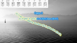 Sail Away by David Gray play along with scrolling guitar chords and lyrics