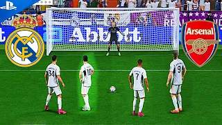 Ronaldo,Messi,Mbappe,Neymar,Haaland | Real Madrid VS Arsenal Penalty Shootout | FIFA 24 PS5 4k