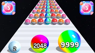 Ball Run 2048, AZ Run ... New TikTok Gameplay Video 2023 Satisfying Mobile Game Max Levels VQRTW