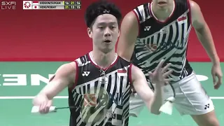 highlight Final❗Marcus Gideon Kevin Sanjaya vs Takuro Hoki Yugo Kobayashi HsBc bwf final tour 2021