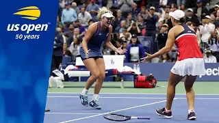 Match Point Celebration:  Ashleigh Barty and CoCo Vandeweghe