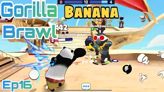 Gorilla Banana Brawl Ep16 - Battle gang fun ragdoll beasts Cambodia Commentary