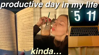 Productive Day In My Life *kinda* | cleaning, doing  homework, reading, and more!