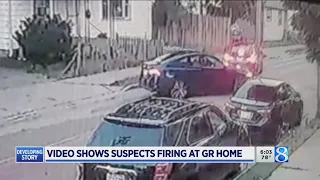 Surveillance video shows more than 40 bullets hit GR home