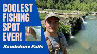 Sandstone Falls Fishing Vlog! New River Gorge National Park and Preserve