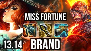 MF & Thresh vs BRAND & Rakan (ADC) | Quadra, Rank 7 MF, 900+ games, 14/3/7 | NA Challenger | 13.14