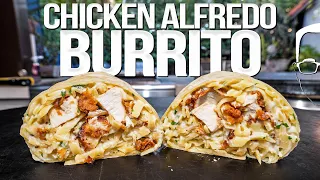 THE BEST CHICKEN BURRITO I'VE EVER MADE (ALFREDO...WOW!)  | SAM THE COOKING GUY