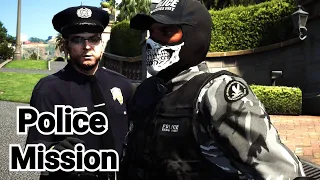 GTA 5 Mission - Police Gang Unit responding to an urgent Police Backup Call !!