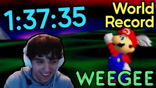 Super Mario 64 120 Star WORLD RECORD Speedrun in 1:37:35