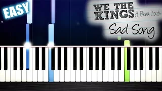 We The Kings - Sad Song ft. Elena Coats - EASY Piano Tutorial by PlutaX