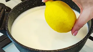 Just put a lemon in boiling milk! You'll be amazed! 5 minute recipe