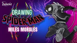 Realistic Drawing Of Spider-Man: Miles Morales |Spider Verse| Marval|Time lapse