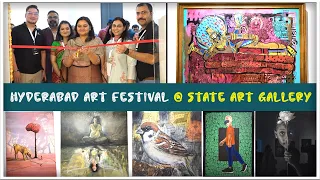 Art Exhibition at State Art Gallery | Hyderabad Art Festival | Hybiz tv