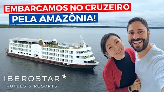 EMBARCAMOS EM CRUZEIRO PELA AMAZÔNIA! Como é o Navio-Hotel Iberostar Grand Amazon no Porto de Manaus