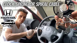 Clock Spring or Spiral Cable🌀 Removal and installation￼ Honda Civic 1996 97 98 99 2000￼