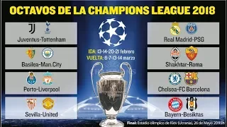 Футбол Лига Чемпионов 1/8 Результаты Расписание и Календарь 2017/2018 Champions League  Results