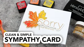 A clean & simple sympathy card project