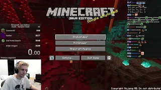 xQc PLAYS MORE MINECRAFT SPEEDRUN - Full VOD Gameplay with chat