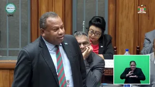 Fijian Minister for Defence informs Parliament the improved living standards in rural and maritime