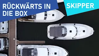 Skippertipps 2022: Rückwärts in die Box (Hausboot oder Yacht sicher "einparken")