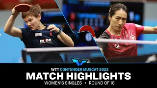 Nina Mittelham vs Zhu Chengzhu | WS R16 | WTT Contender Muscat 2023