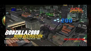 Godzilla Destroy All Monsters melee - Godzilla 2000 - Modo destrucción.