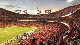 KC Chiefs vs Raiders 2018 Starting Lineup Intros and National Anthem with Flyover at GEHA Field