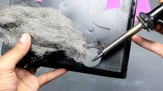 Plastic Welding Method. Easy way to fix broken plastics with steel wool