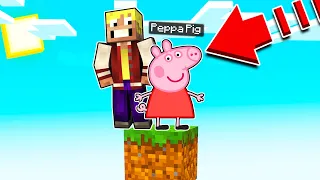 SOBREVIVO EN 1 BLOQUE CON PEPPA PIG EN MINECRAFT