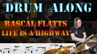 How to Drum: Rascal Flatts -  Life is a Highway (Drum Along)