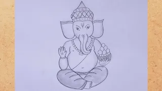 Lord ganesh drawing easy || How to draw lord Ganesha