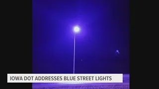 Iowa Department of Transportation explains why some street lights are blue