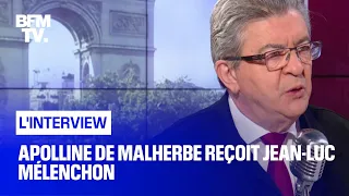 Jean-Luc Mélenchon face à Apolline de Malherbe en direct