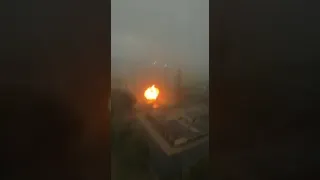 Взрыв на подстанции в Москве