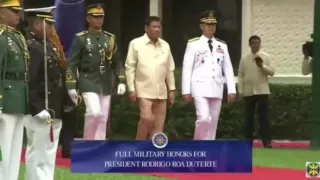 Full military honors for new President Duterte