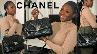 WHAT'S IN MY FIRST CHANEL BAG 2022 | CHANEL 19 LARGE | Alexis Ashley Haul