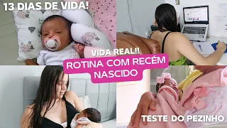 ROTINA COM UM BEBÊ RECÉM NASCIDO, 13 DIAS DE VIDA |  MÃE AOS 18 ANOS!