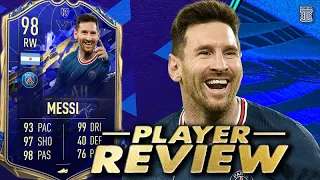 98 TOTY MESSI PLAYER REVIEW! TEAM OF THE YEAR MESSI - FIFA 22 ULTIMATE TEAM