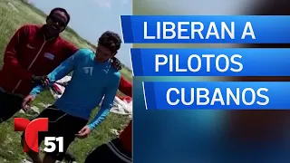 EEUU libera a pilotos cubanos que llegaron a Miami en ala delta con motor