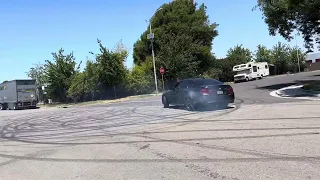 BMW m5 f10 down pipe stage 2 tuned . Donuts & burnout #drift #bmw