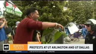 Protests continue at UT Arlington and UT Dallas