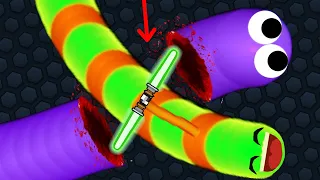 Slither.io 1 Hacked Skin Snake vs 97779 Snakes Epic Slitherio A.I. Gameplay